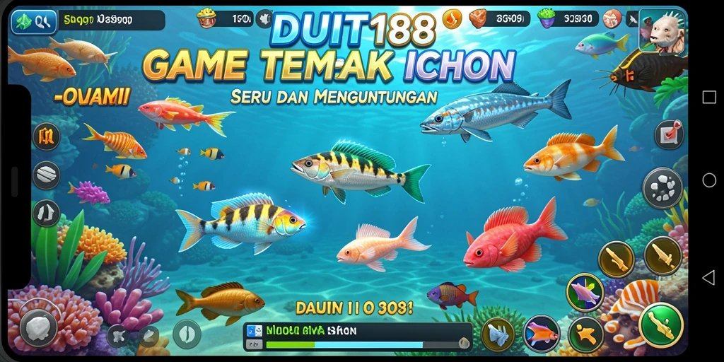 Screenshot gameplay DUIT188 yang menampilkan aksi menembak ikan.