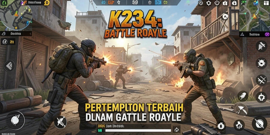 Tampilan menarik gameplay K234 dalam pertempuran Battle Royale.
