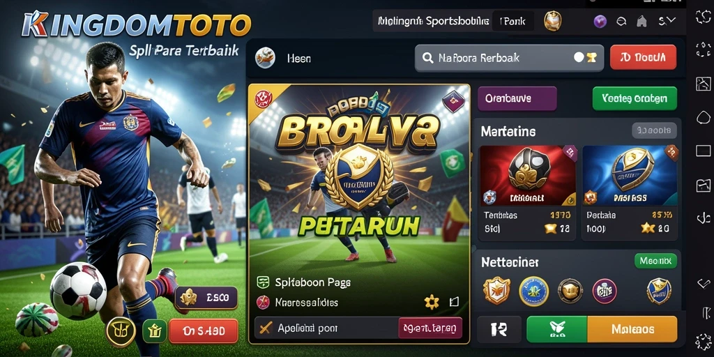 Tampilan gameplay Sportsbook yang menarik dan informatif.