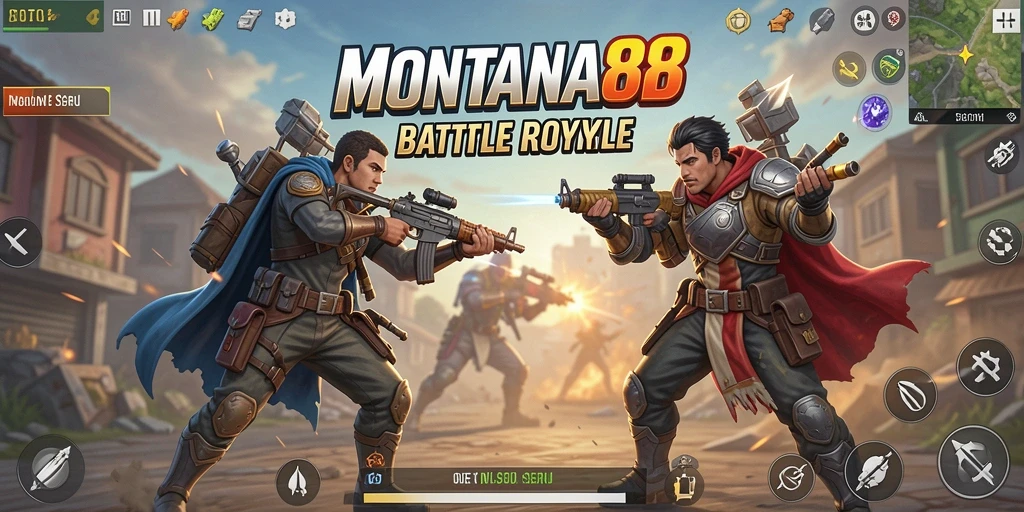 Tangkapan layar gameplay MONTANA88 menampilkan aksi bertahan hidup di pulau.