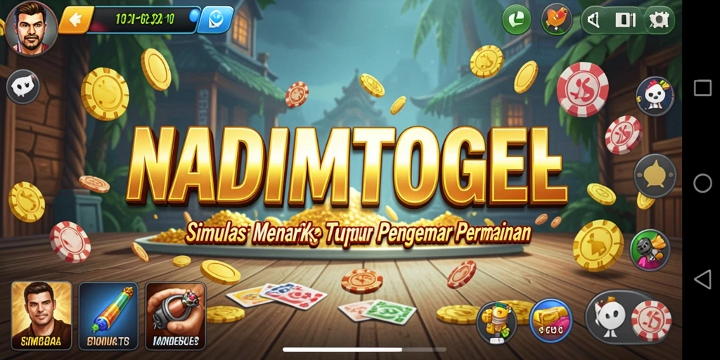 Screenshot gameplay menunjukkan aksi seru dalam NADIMTOGEL.