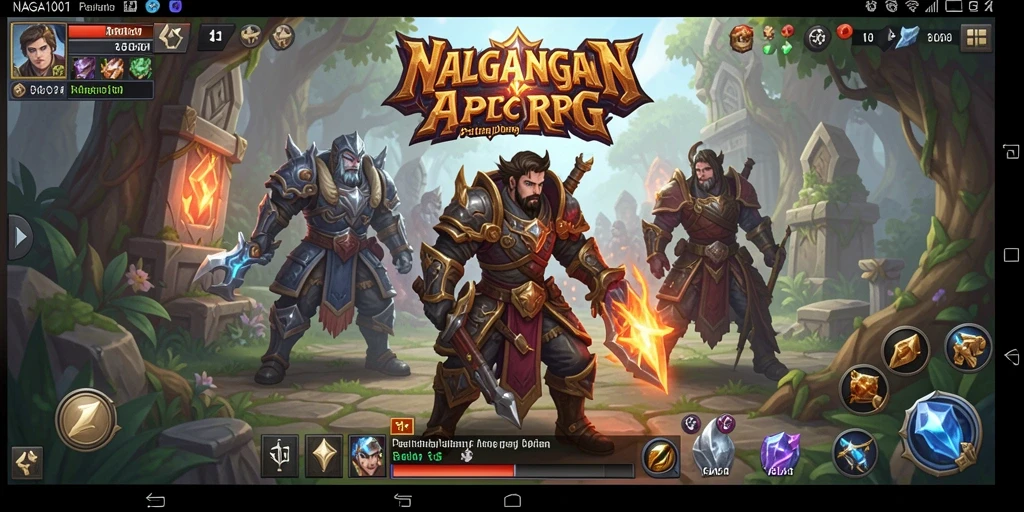 Tangkapan layar gameplay ARPG NAGA1001 yang menampilkan aksi seru dan eksplorasi.