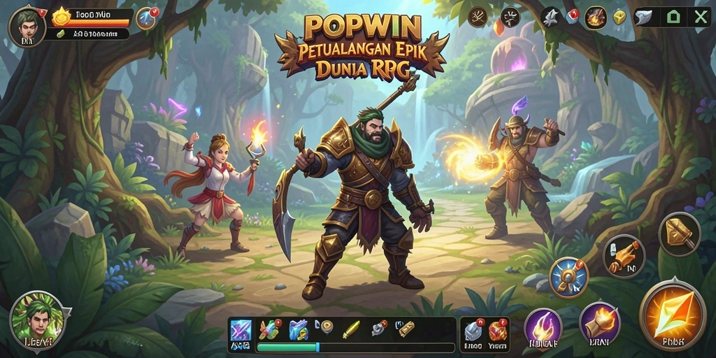 Tampak gameplay RPG yang mengasyikkan dan grafis yang memukau.