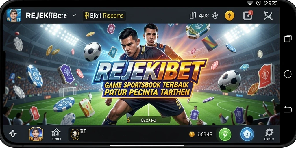 Tampilan menarik dari antarmuka utama REJEKIBET saat menampilkan taruhan olahraga.