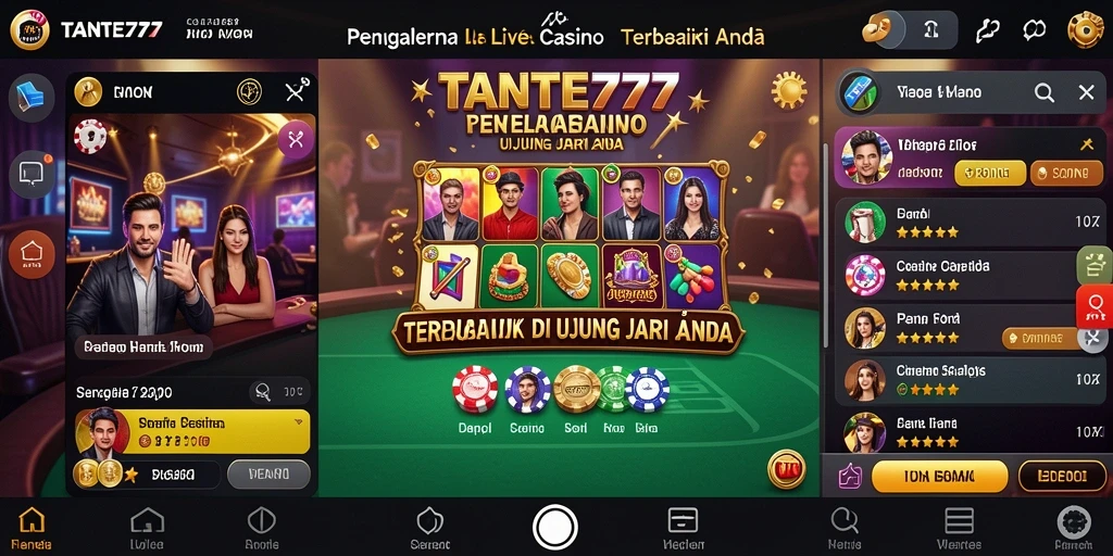 Tampilan gameplay <strong>TANTE777</strong> yang penuh aksi dan dealer profesional.