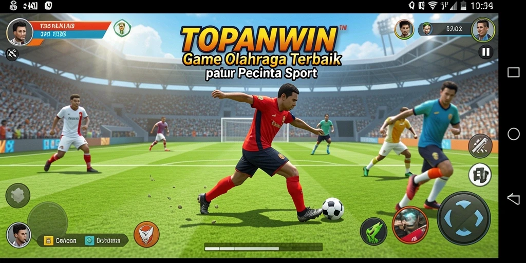 Tampilan menyerupai pertandingan olahraga nyata dalam TOPANWIN.