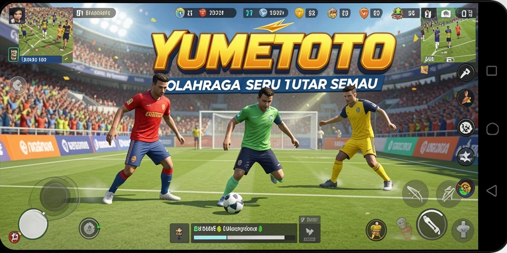 Tampilan gameplay YUMETOTO dengan aksi olahraga yang mengasyikkan.