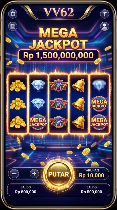 Screenshot antarmuka pengguna vv62 yang sederhana dan informatif.